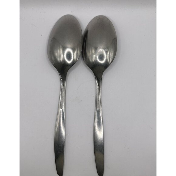 Set Of 2 Imperial Intl IMI39 Glossy Stainless Steel serving Spoons Durable & Ele - Picture 2 of 3